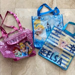 3 Disney Princess Bags